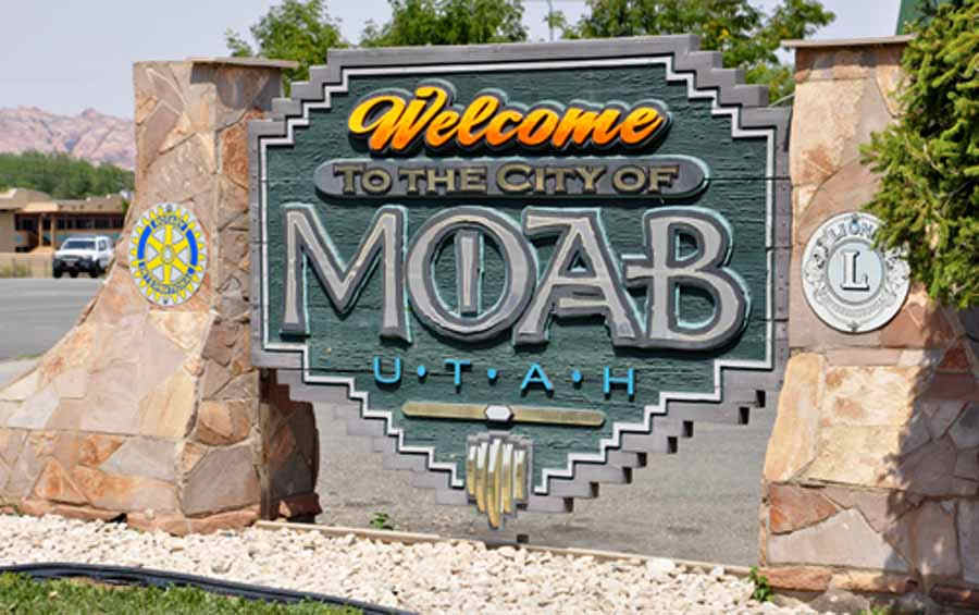 Mappa insegna benvenuto utah