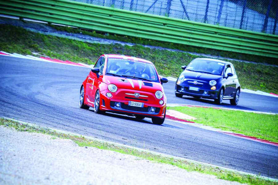 Abarth track day Elaborare Day Vallelunga 2015