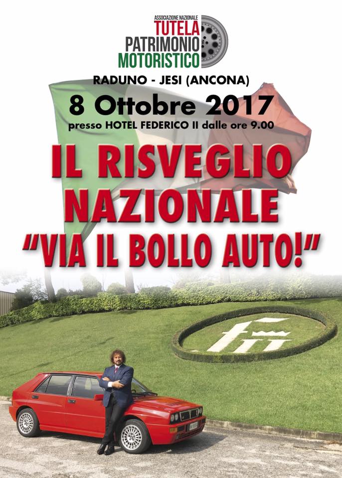 Locandina Primo Incontro Tutela Patrimonio Motoristico 2017 esenzione bollo auto storiche