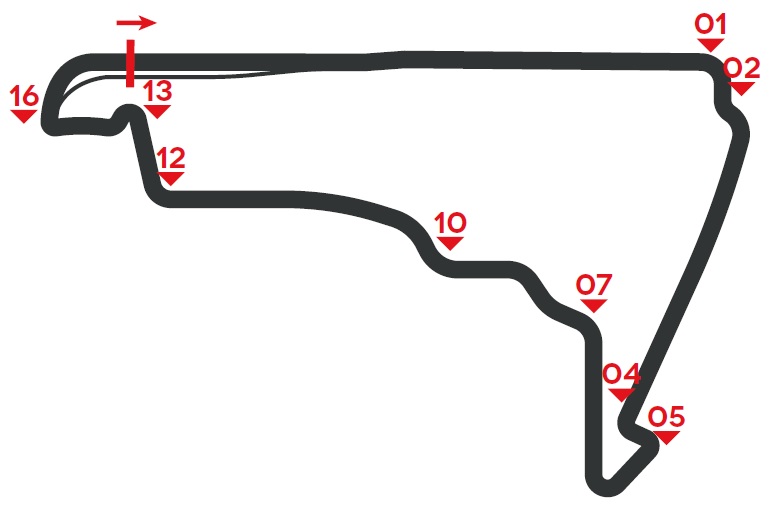 F1 Messico circuito mappa