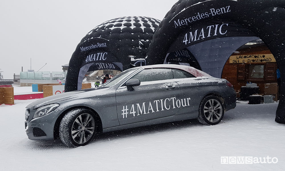 Sulla neve in 4x4 Mercedes-Benz 4Matic