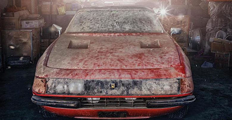 foto auto sportive abbandonate