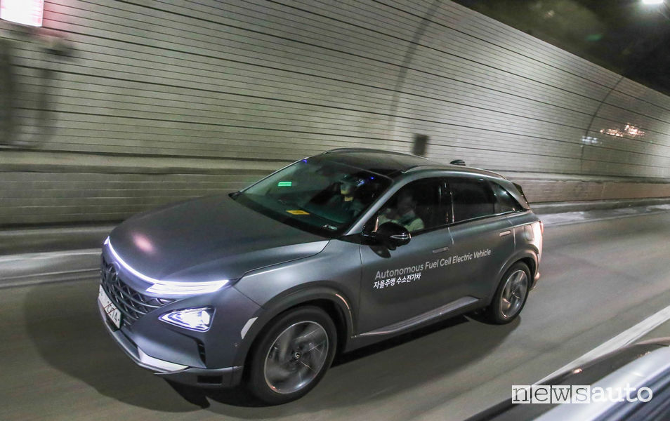 Guida autonoma Hyundai Nexo test Seul