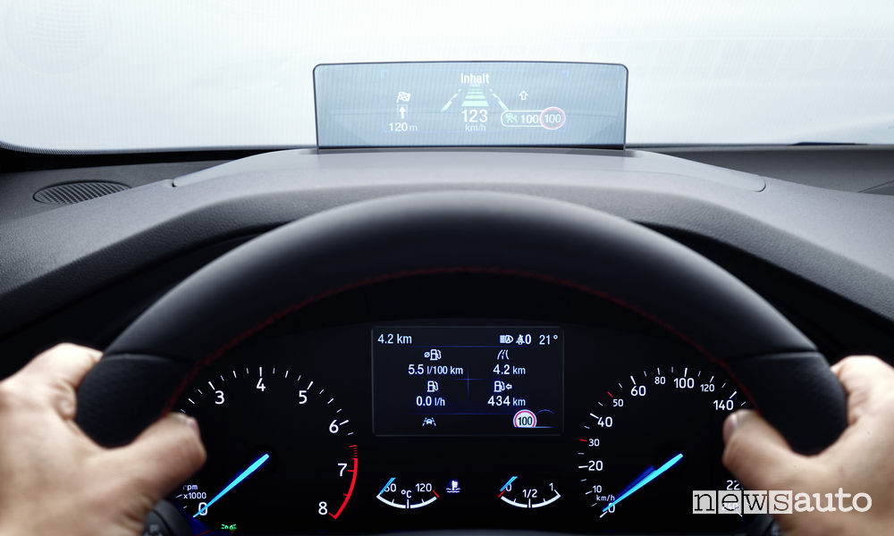 Head-up display con le info sul cruise control