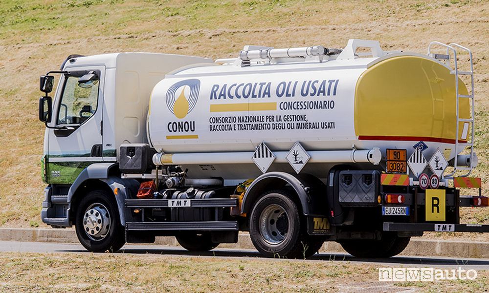 Olio lubrificante usato CONAU Conzorzio oli usati