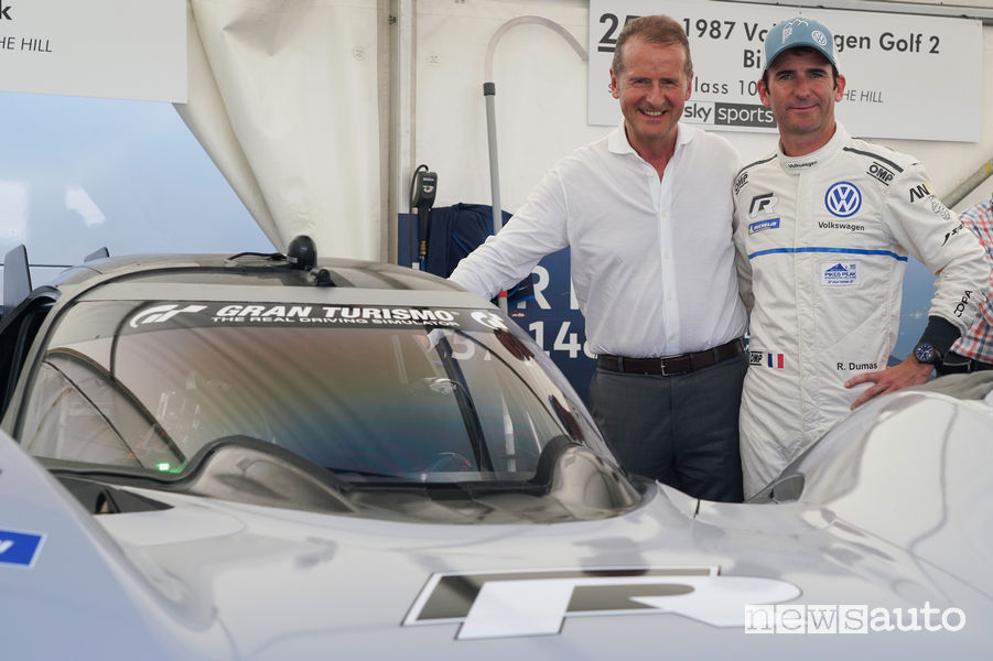 Herbert Diess (CEO Volkswagen) e Roman DUmas al Goodwood Festival 2018