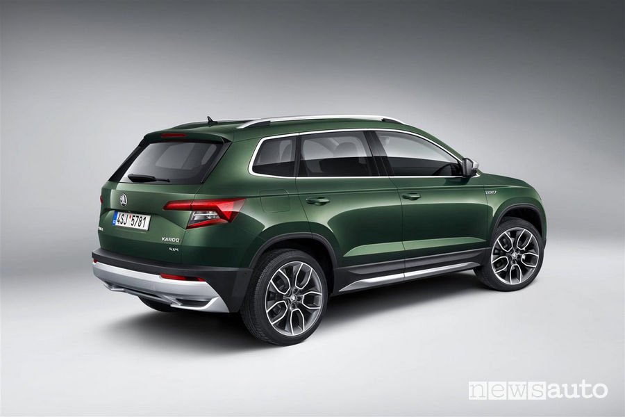 Skoda Karoq Scout 2019 vista posteriore