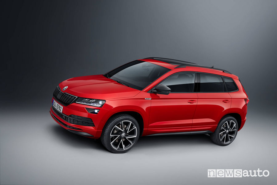 Vista di profilo Skoda Karoq_Sportline 2019