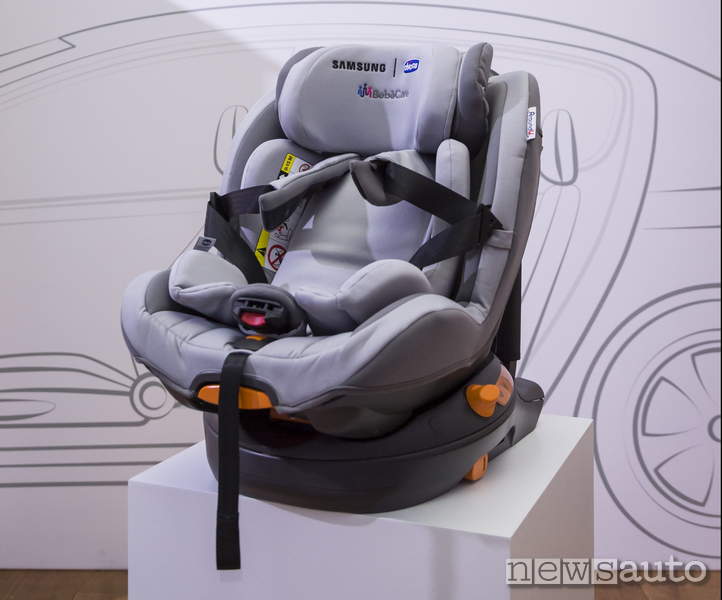 seggiolino auto anti abbandono bebècare progettato da samsung