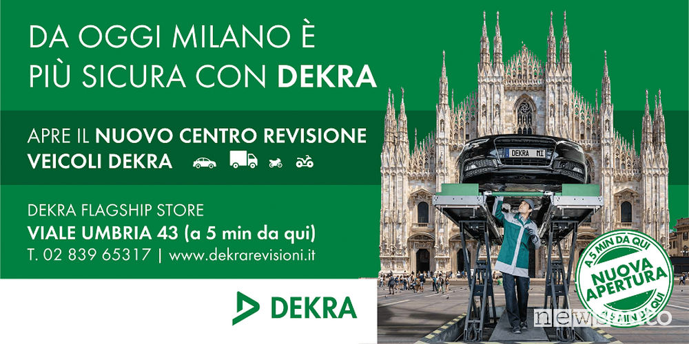 Manifesto pubblicitario Centro revisione auto, Dekra Flagship Store