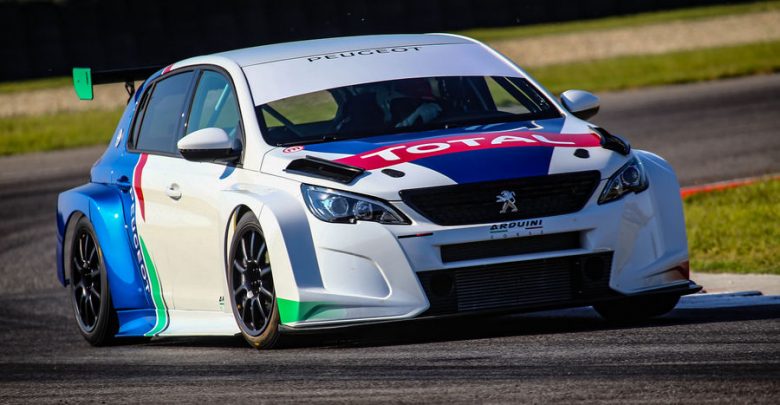 Peugeot 308 da corsa TCR 2019, vista di profilo