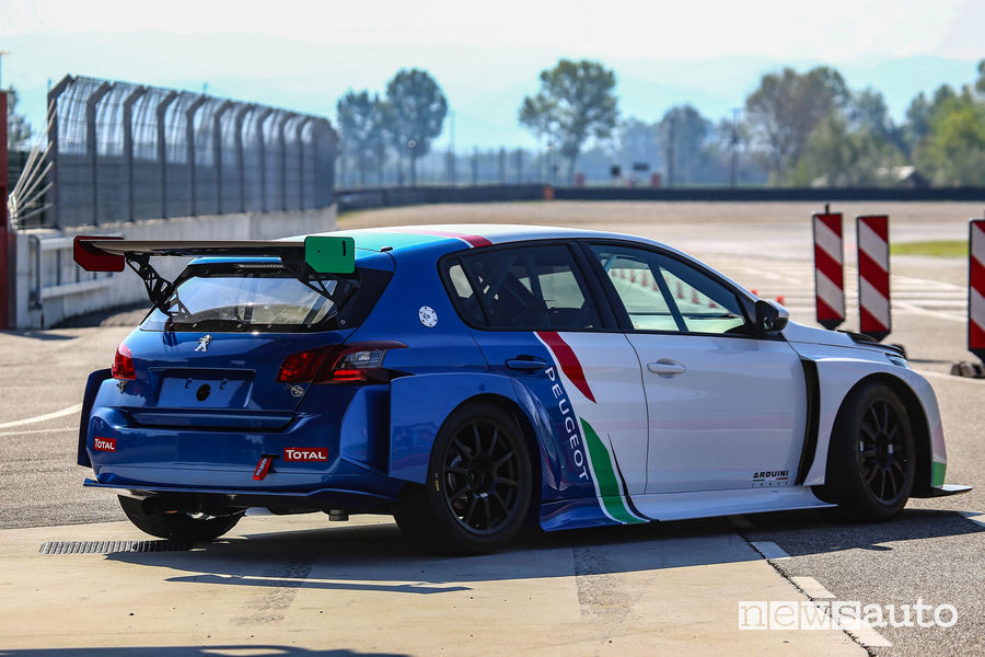 Peugeot 308 TCR 2019, vista posteriore