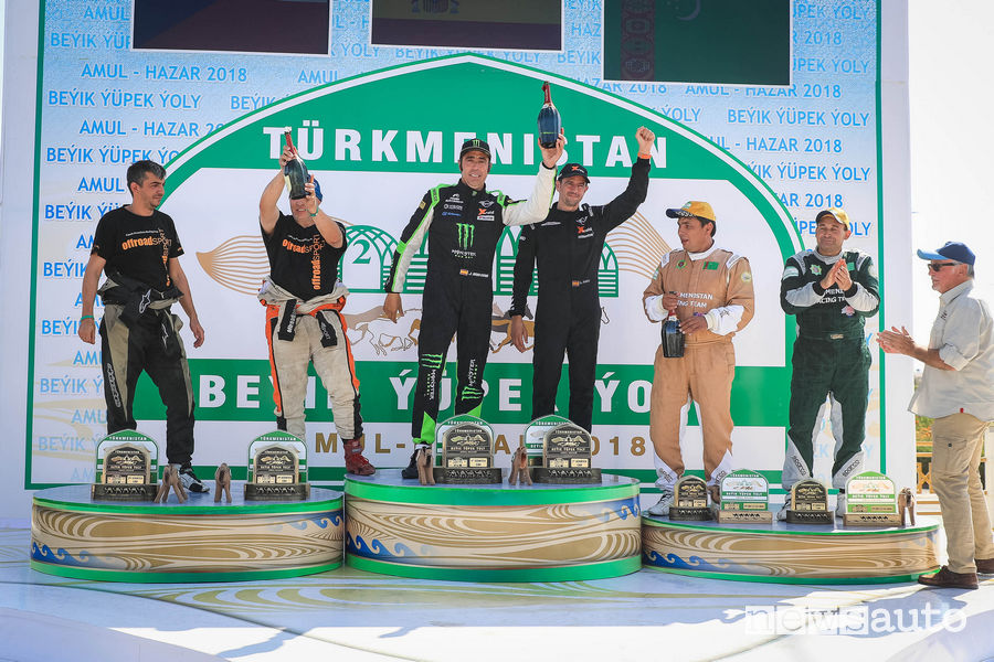 Classifica rally raid Turkmen Desert Race 2018, podio auto