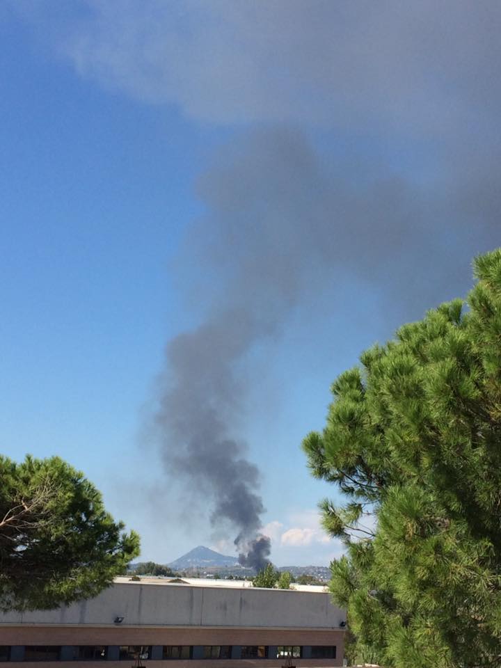 Incendio capannone Capena Nissan Roma