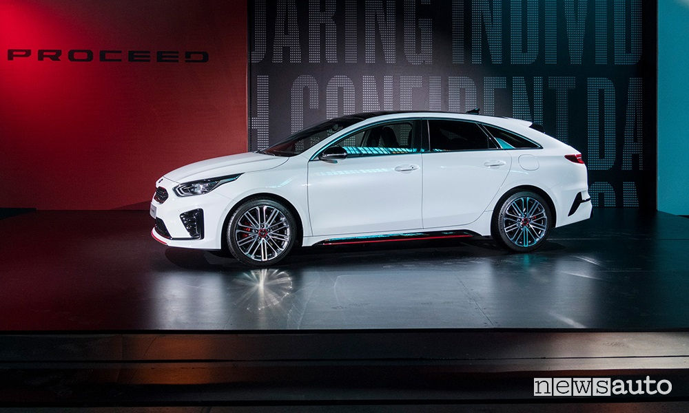 Kia Proceed 2019 GT, vista laterale