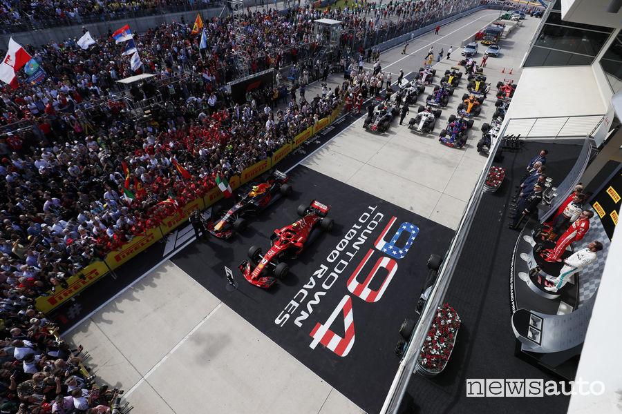 F1 2018 Gp Stati Uniti, festa del podio