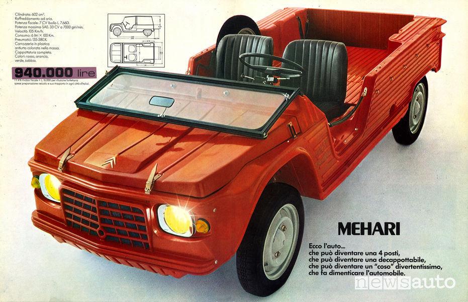 Citroen Mehari, volantino pubblicitario
