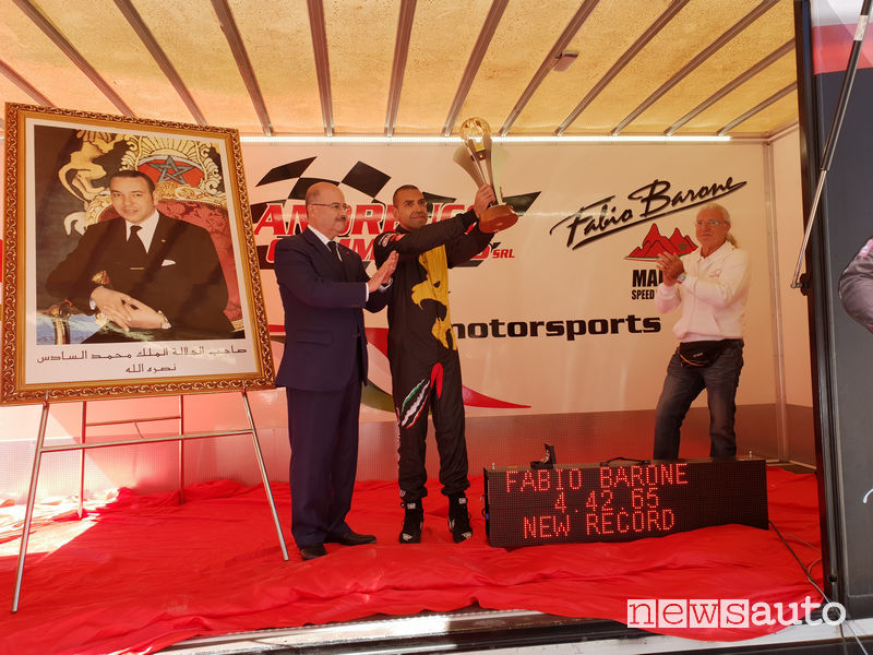 Fabio Barone Record mondiale Ferrari in Marocco