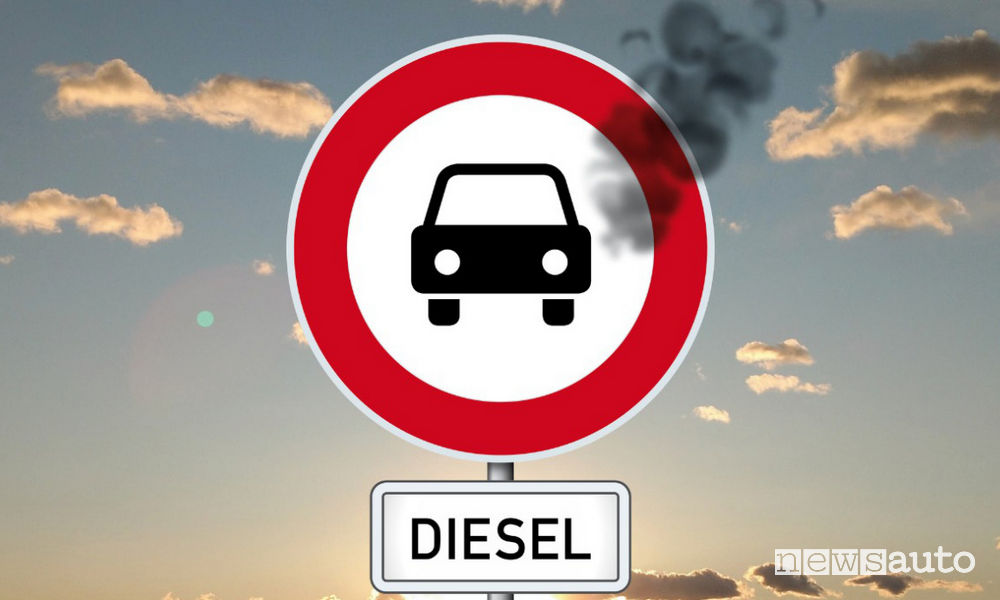 Cartello blocco circolazione auto diesel. Per evitare il blocco della circolazione con l'auto diesel in Germania basta aggiornare il sistema di scarico e filtro antiparticolato.