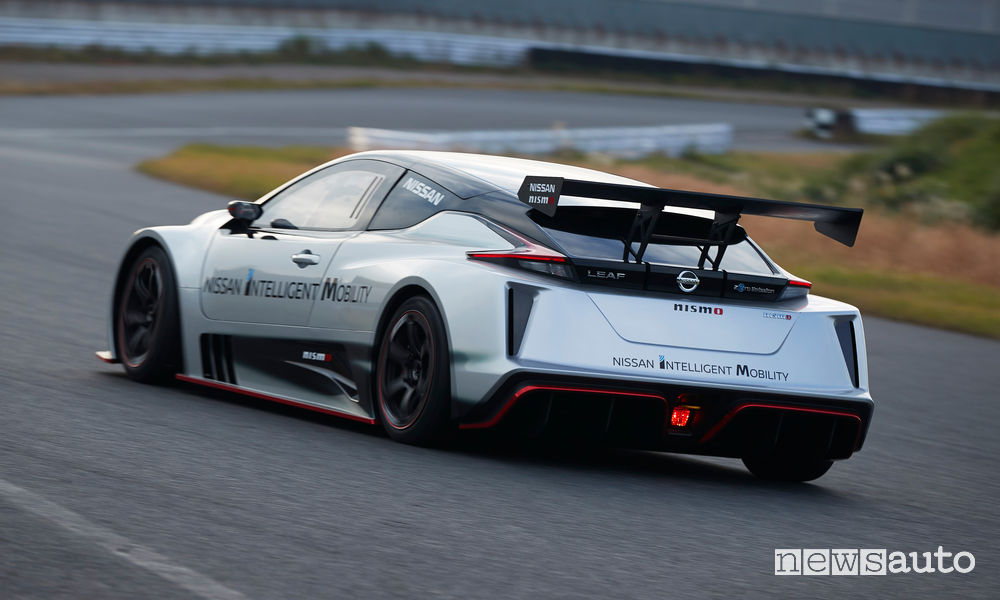 Nissan Leaf da corsa Nismo RC, vista posteriore