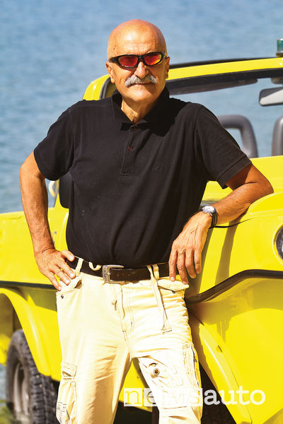 Giorgio Rosato proprietario del fuoristrada anfibio