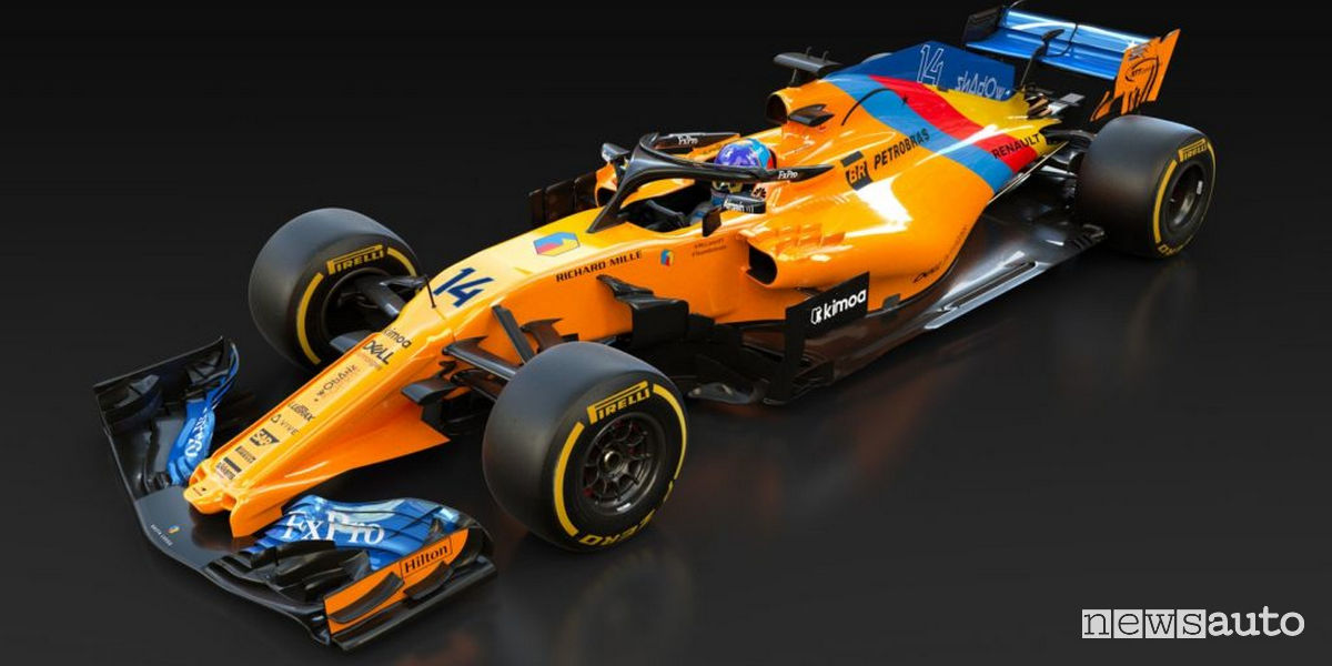 F1 2018 livrea celebrativa Alonso McLaren Abu Dhabi