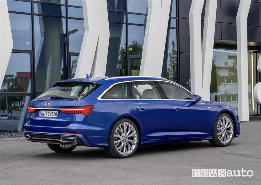 Audi A6 Avanti 2019, vista posteriore