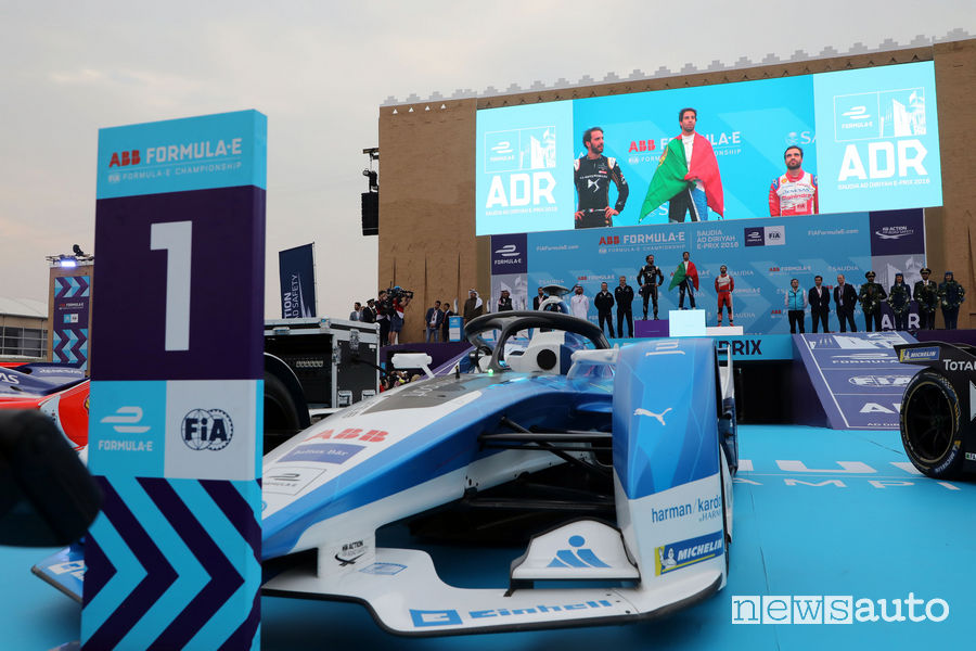 Formula_E 2019 Arabia Saudita, podio Da Costa BMW Andretti Autosport