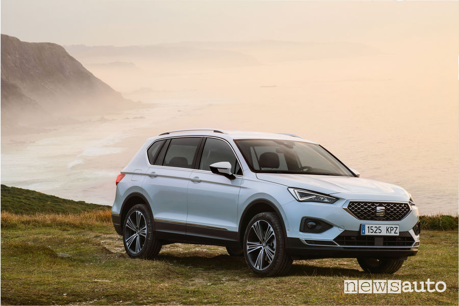 Seat_Tarraco 2019 Xcellence Bianco Orice, vista di profilo