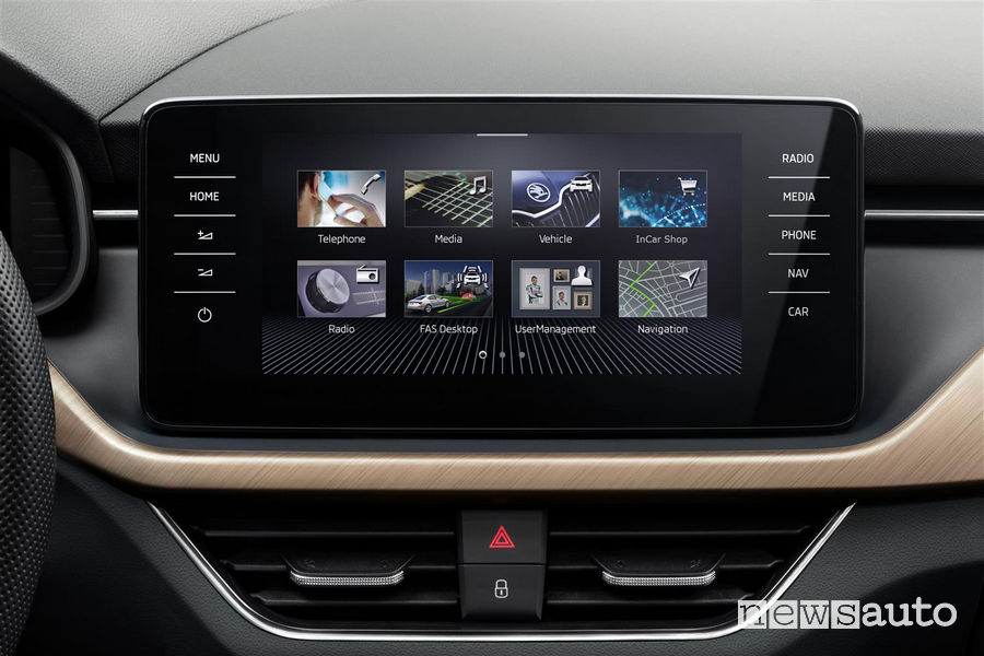 Nuova Skoda_Scala, schermo touchscreen
