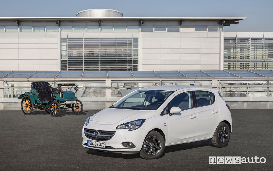 Opel Corsa versioni speciale 120 anni e la System Lutzmann