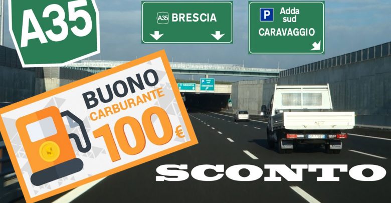 App35 autostrada sconto pedaggio buoni carburante