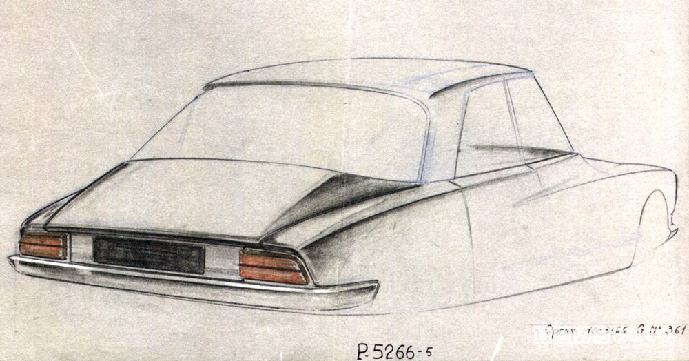 Disegno di Robert Opron del 1966 per un restyling del posteriore della vettura