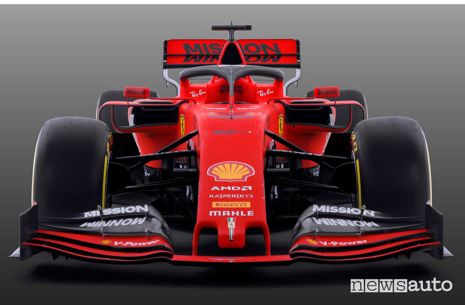 F1 2019 Ferrari SF90, vista frontale