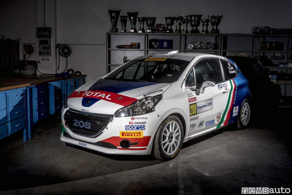 BOX coppe PEUGEOT 208 R2B auto ufficiale CIR Rally 2019 Peugeot Italia