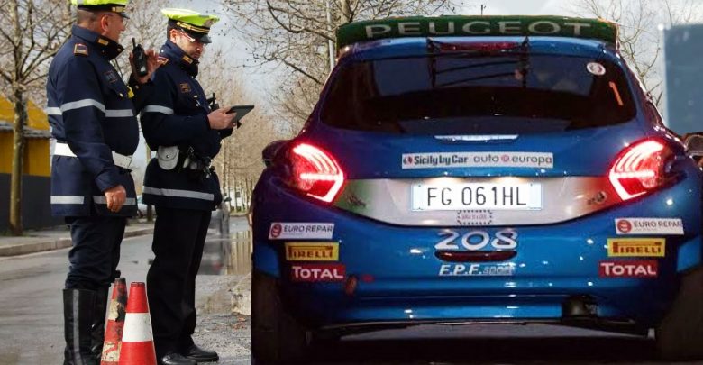 auto-da-gara-rally-polizia- stop alt fermata