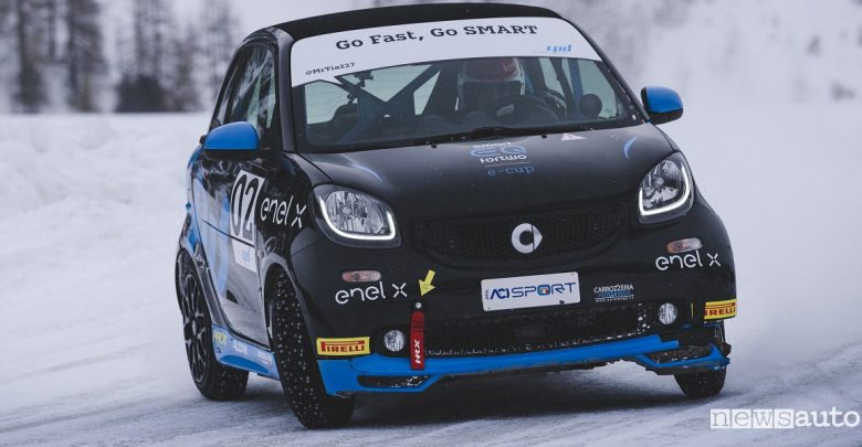 Smart sul ghiaccio, test gomme chiodate
