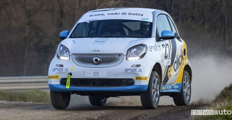 Smart elettrica da corsa Rallycross
