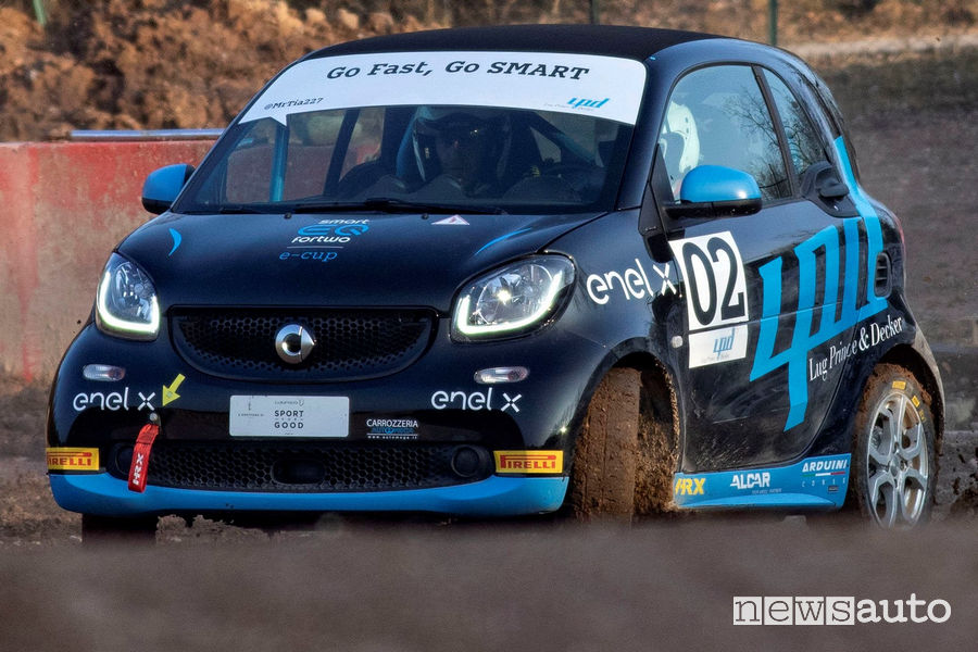 smart EQ fortwo e-cup nel rallycross