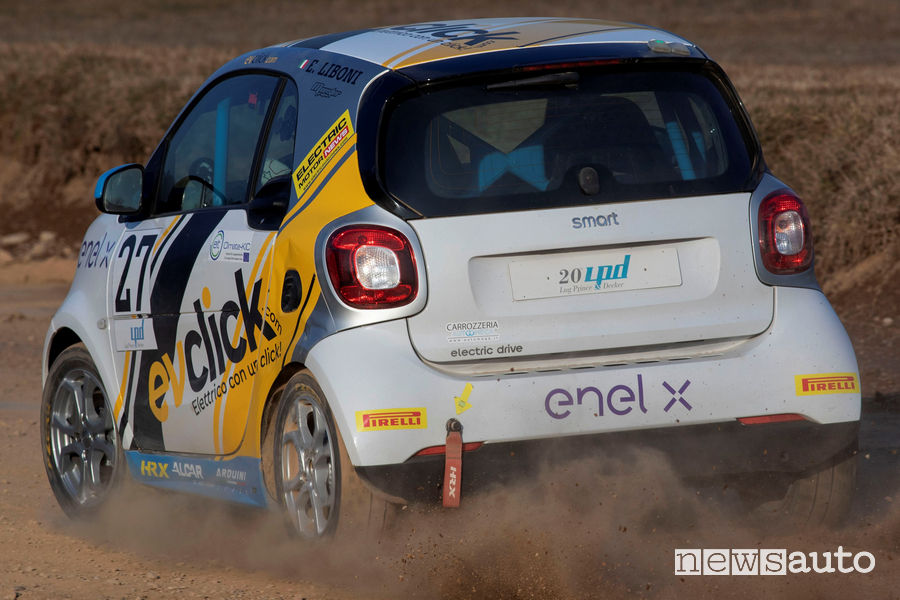 smart EQ fortwo e-cup nel rallycross