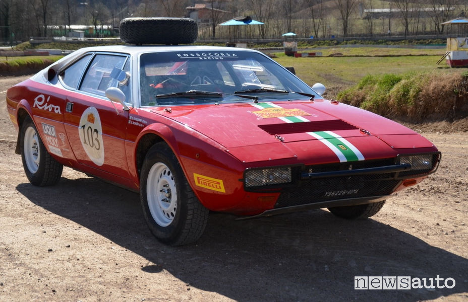 Ferrari 308 Gt4 alla Pechino-Parigi 2019, vista di profilo