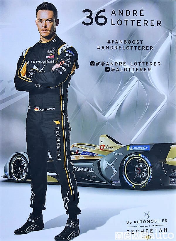 Pilota n° 36 André Lotterer Formula E DS Automobiles