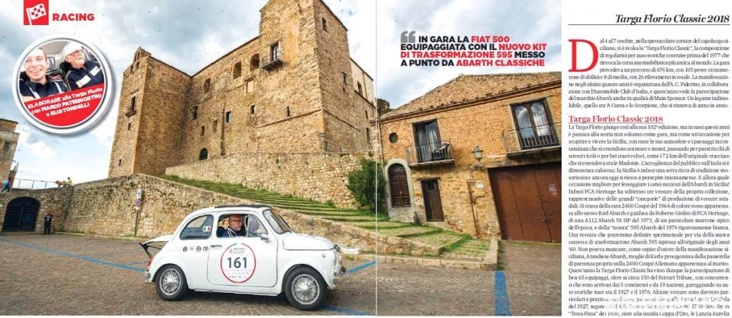 Il test del Kit Abarth 595 alla Targa Florio raccontato sul magazine ELABORARE CLASSIC