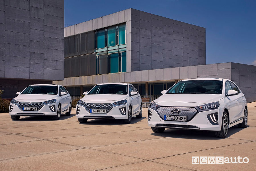 Hyundai Ioniq Electric, Hybrid e Plug-In Hybrid