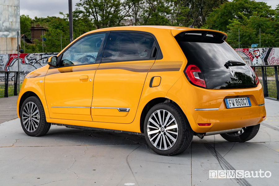 Nuova Renault Twingo 2019 vista posteriore