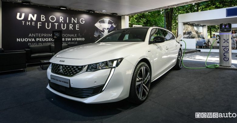 Peugeot 508 SW HYbrid al Parco Valentino 2019