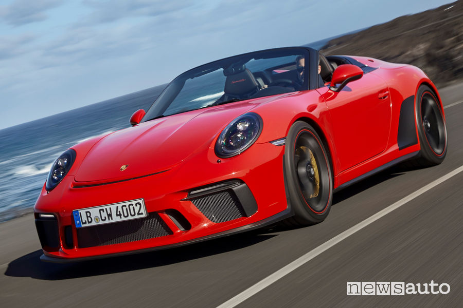 Vista di profilo Porsche 911 Speedster