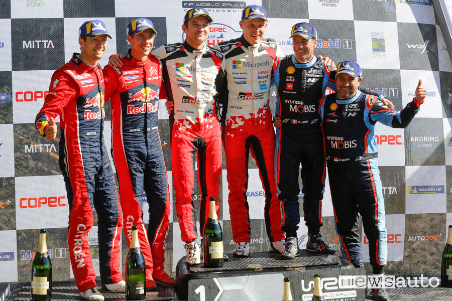 WRC podio Rally del Cile 2019
