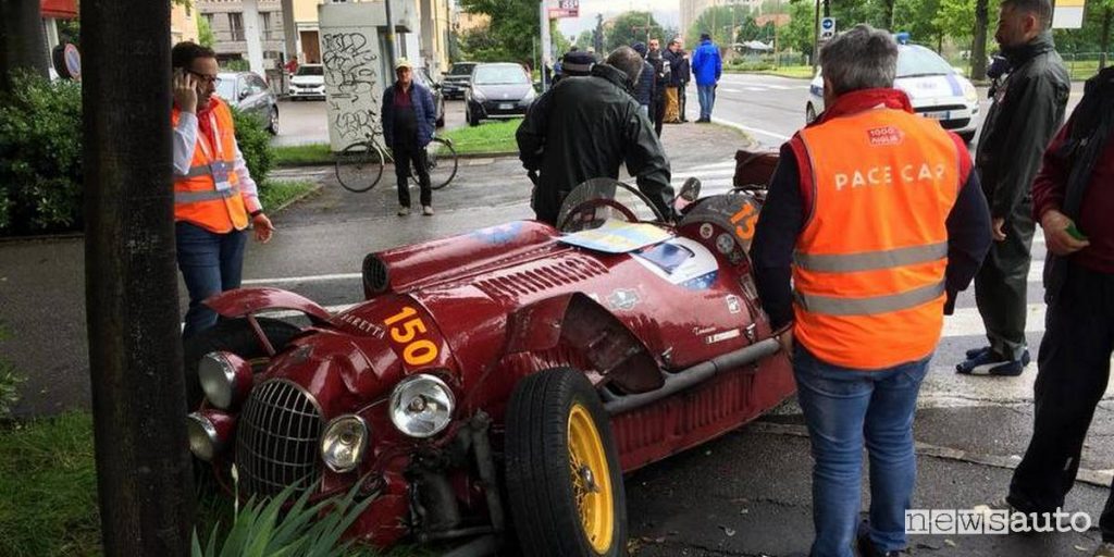 incidenti mille miglia 2019 alfa maserati Prete 2500