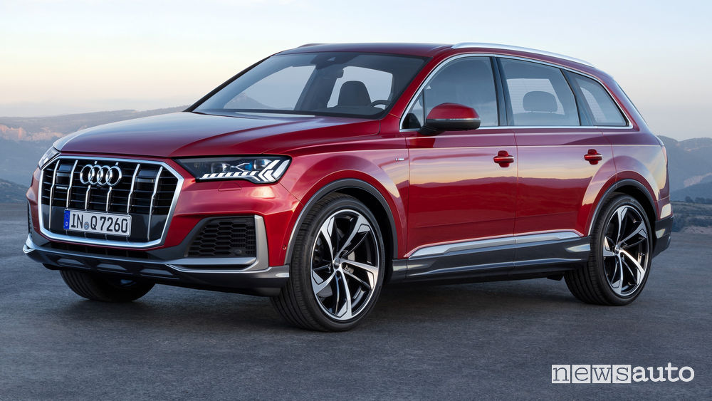 Audi Q7 2020 vista di profilo